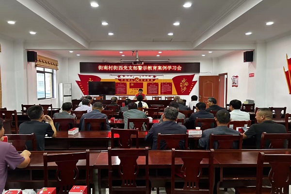 街南村街西黨支部警示教育案例學習